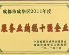 成华区2011年度纳税十强